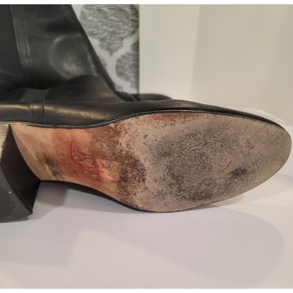 Vince Camuto Leather Ankle Boots Women Size 8.5 M Heel Round Toe Slip On - Picture 15 of 16